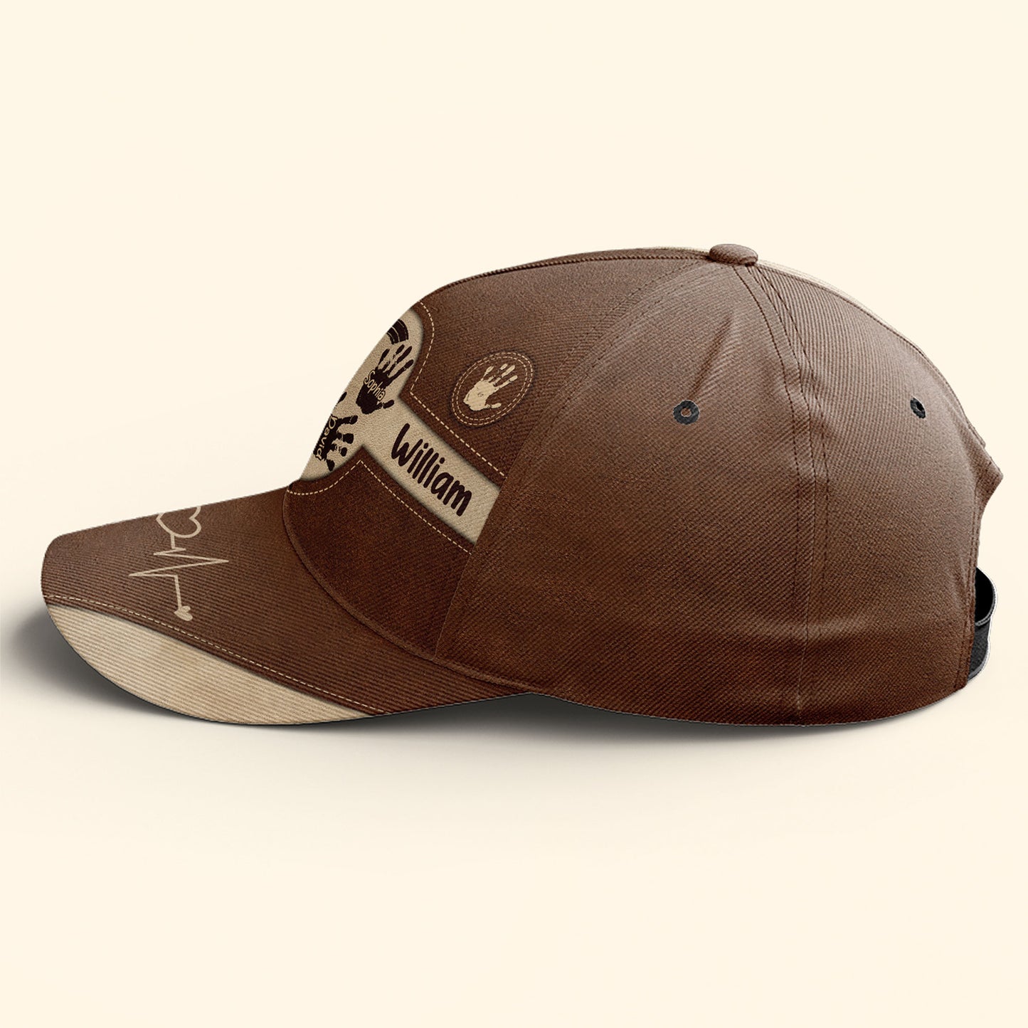 Grandpa Dad Kids Handprints - Personalized Classic Cap - Christmas Gift For Grandpa