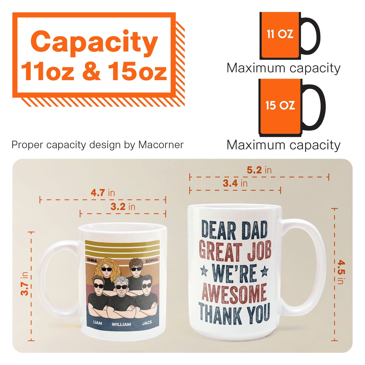 Father's Day Gifts, Great Job We Are Awesome - Personalized Mug - Father's Day Gift For Father, Dad, Papa