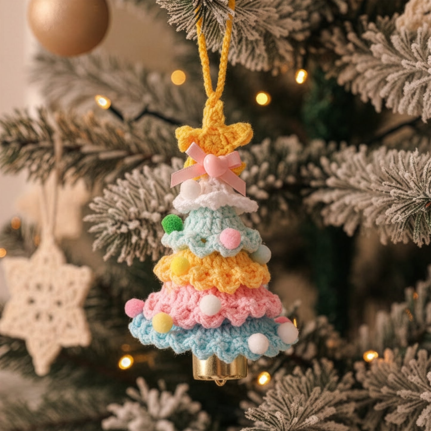 Handmade Colorful Christmas Tree - Personalized Crochet Ornament