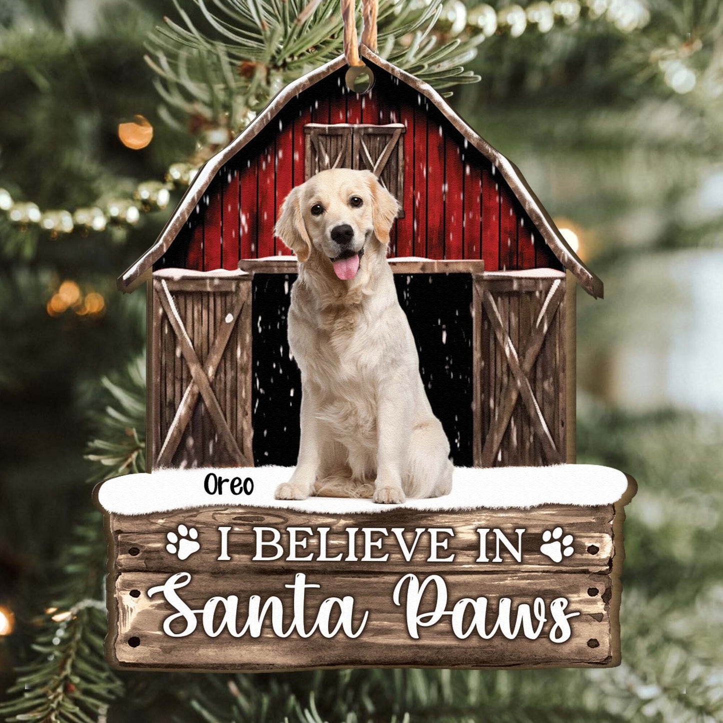 Have Yourself A Furry Little Christmas Pet Dog Cat - Personalized Wooden Ornament