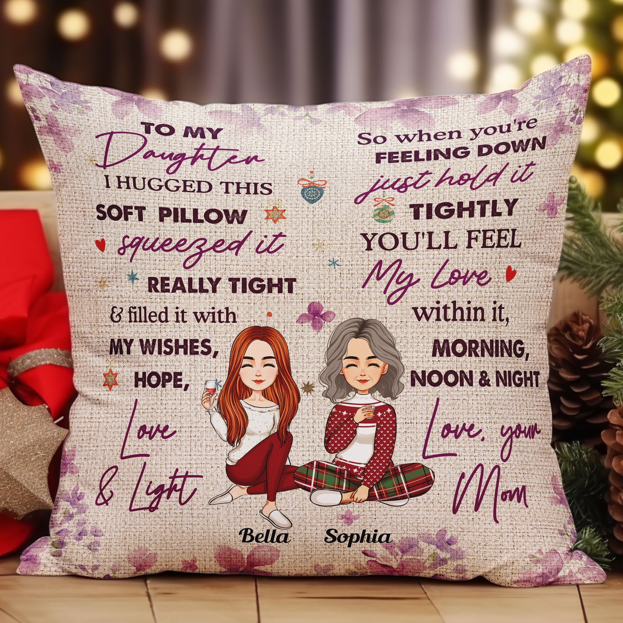 Grandma Whenever You Touch This Personalized Throw Pillow Cover