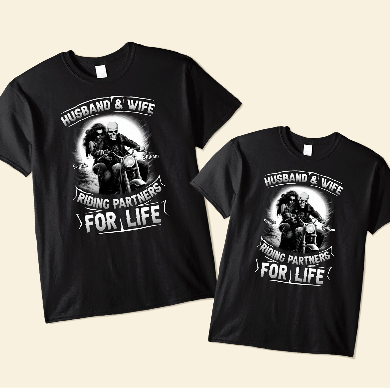 Husband And Wife Riding Partners For Life Personalized Matching Shir Macorner