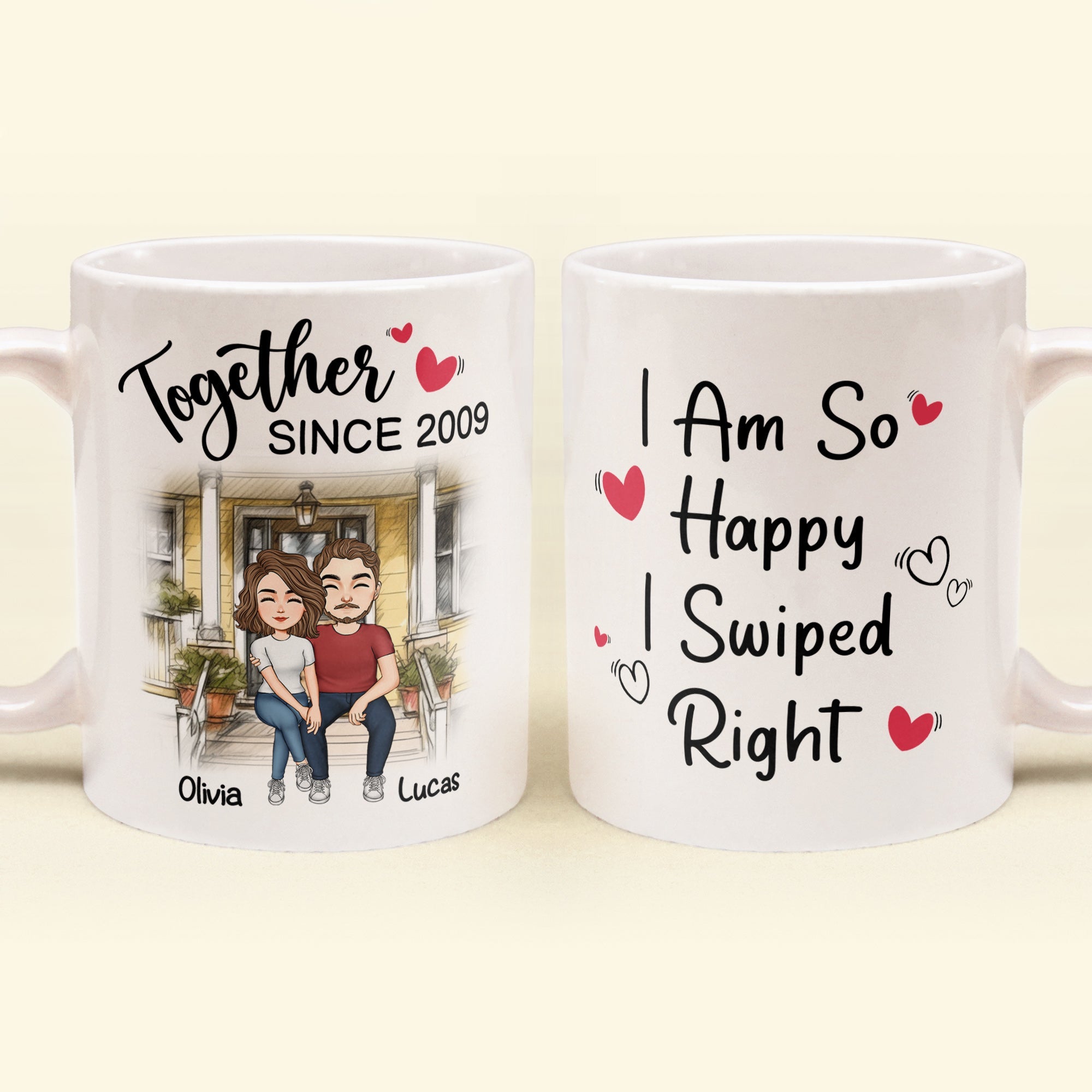 I'm so Glad We Swiped Right Coffee Cup Mug Boyfriend 