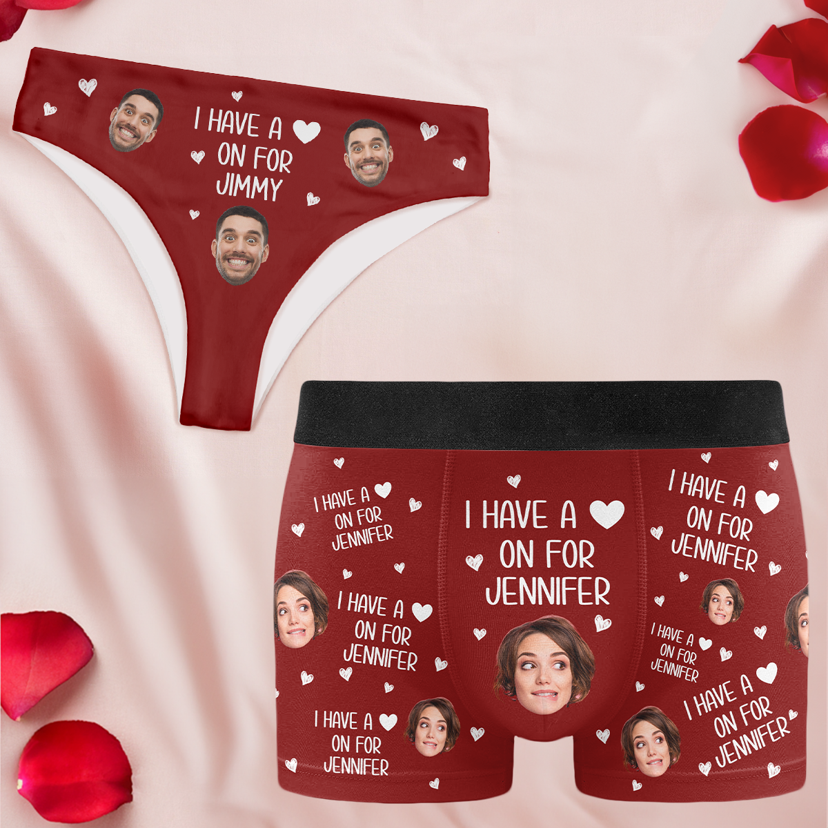 thumbnail image 2 of I Love My Husband Thong Certykllp Personalized I Love My Husband Panties With Face For Women Custom Boxer 2 of 12