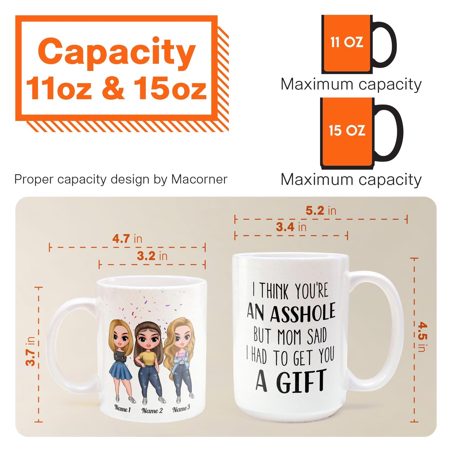 I Think You'Re An Asshole - Personalized Mug - Birthday, Christmas Gift For Sisters