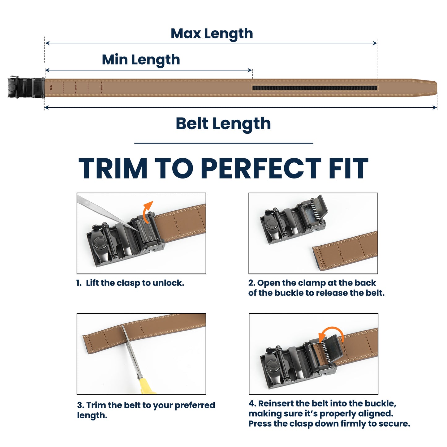 I Will Always Have Your Back - Personalized Leather Belt With Engraved Buckle