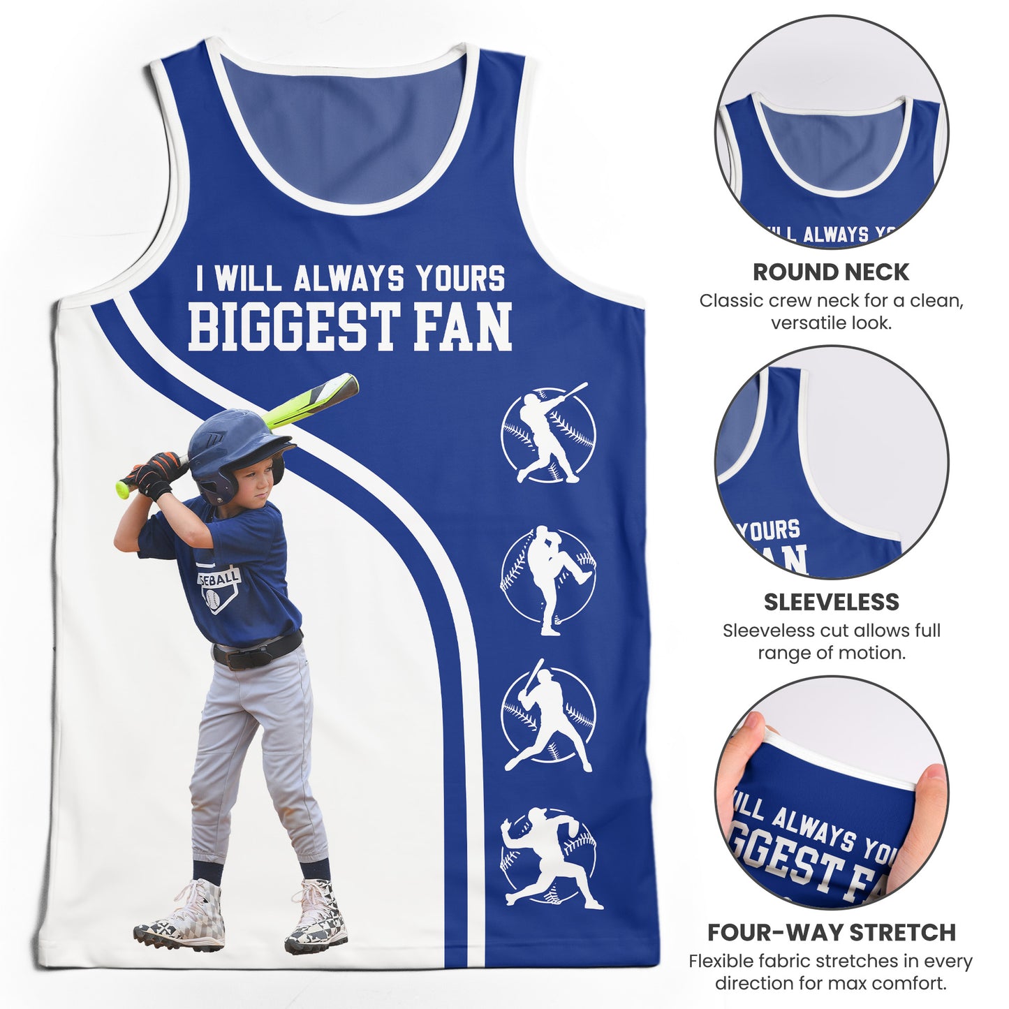 I Will Always Yours Biggest Fan - Custom Photo Tank Top For Men