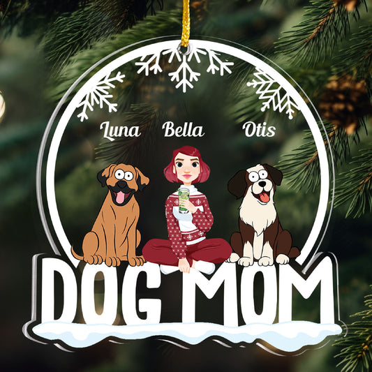 I'm Pet Mom/Dad - Personalized Snowdome Shaped Acrylic Ornament
