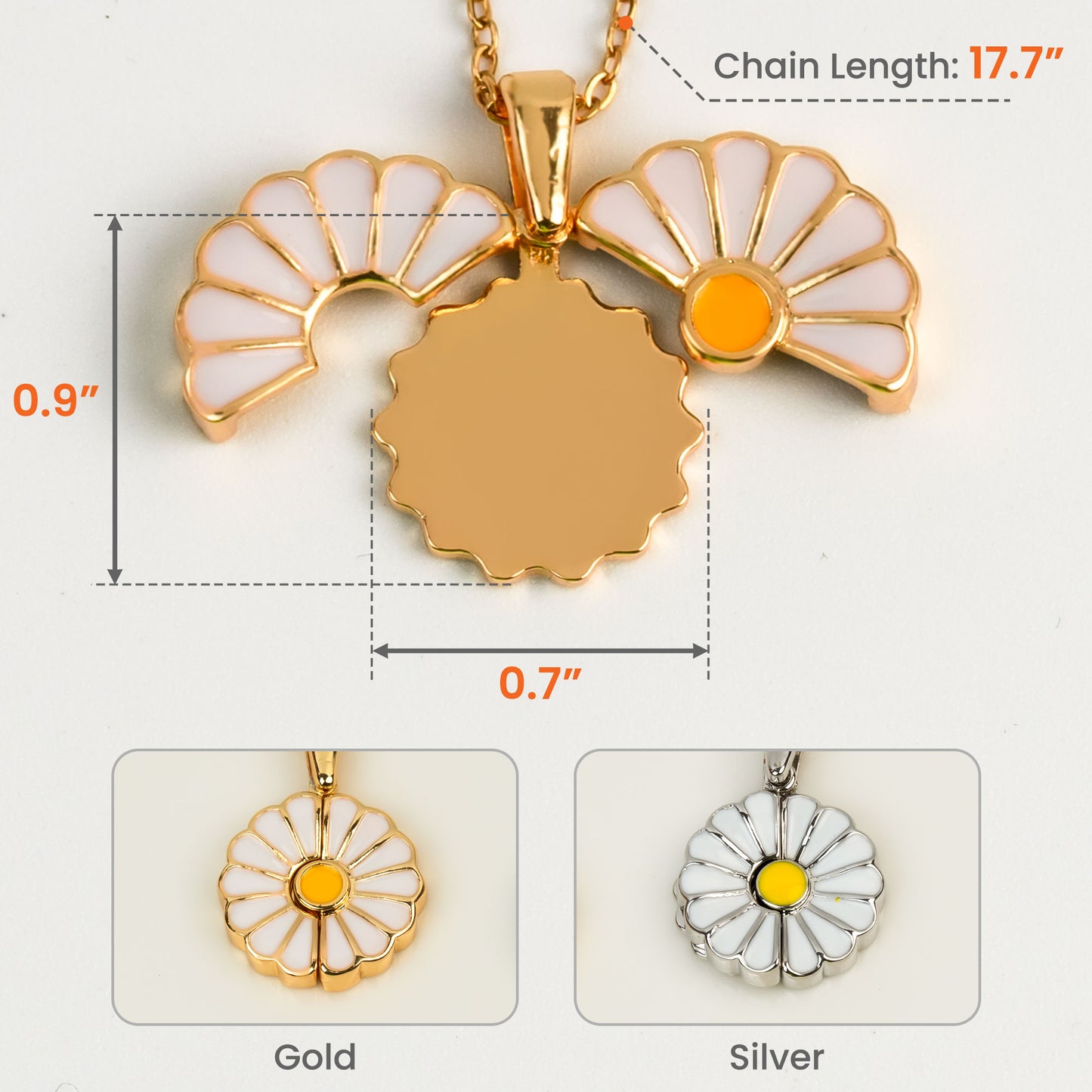 I'm Always With You - Personalized Daisy Necklace With Hidden Message