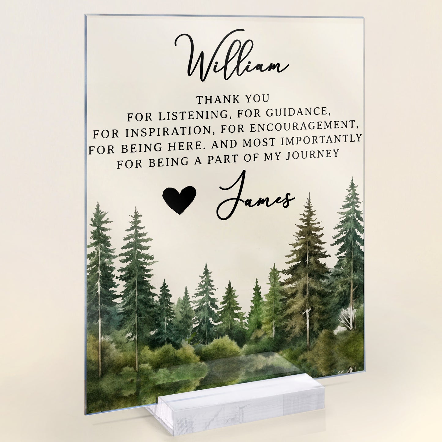 It Takes A Village Thank You Gift For Teacher Appreciation, Coworkers, Boss, Team - Personalized Acrylic Plaque