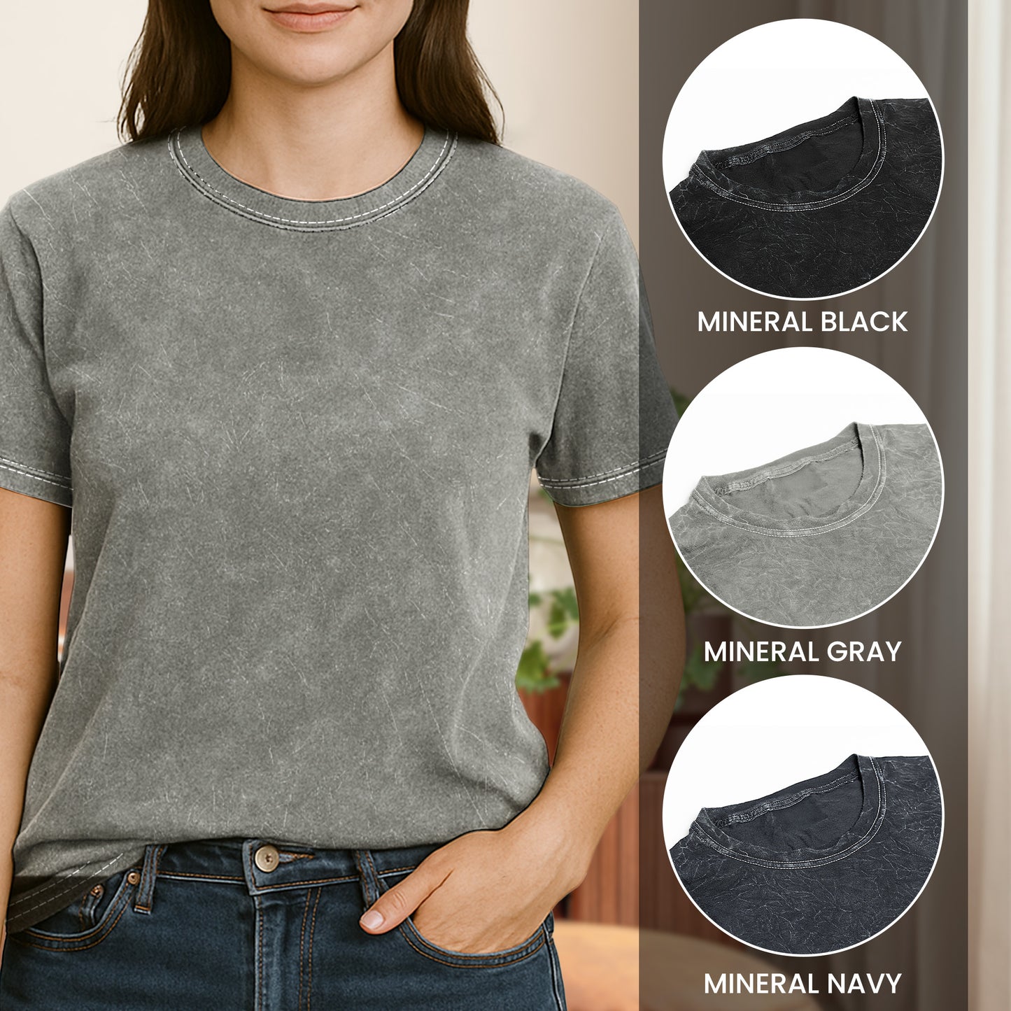 Just A Girl Who Loves Dogs - Personalized Acid Wash T‑Shirt