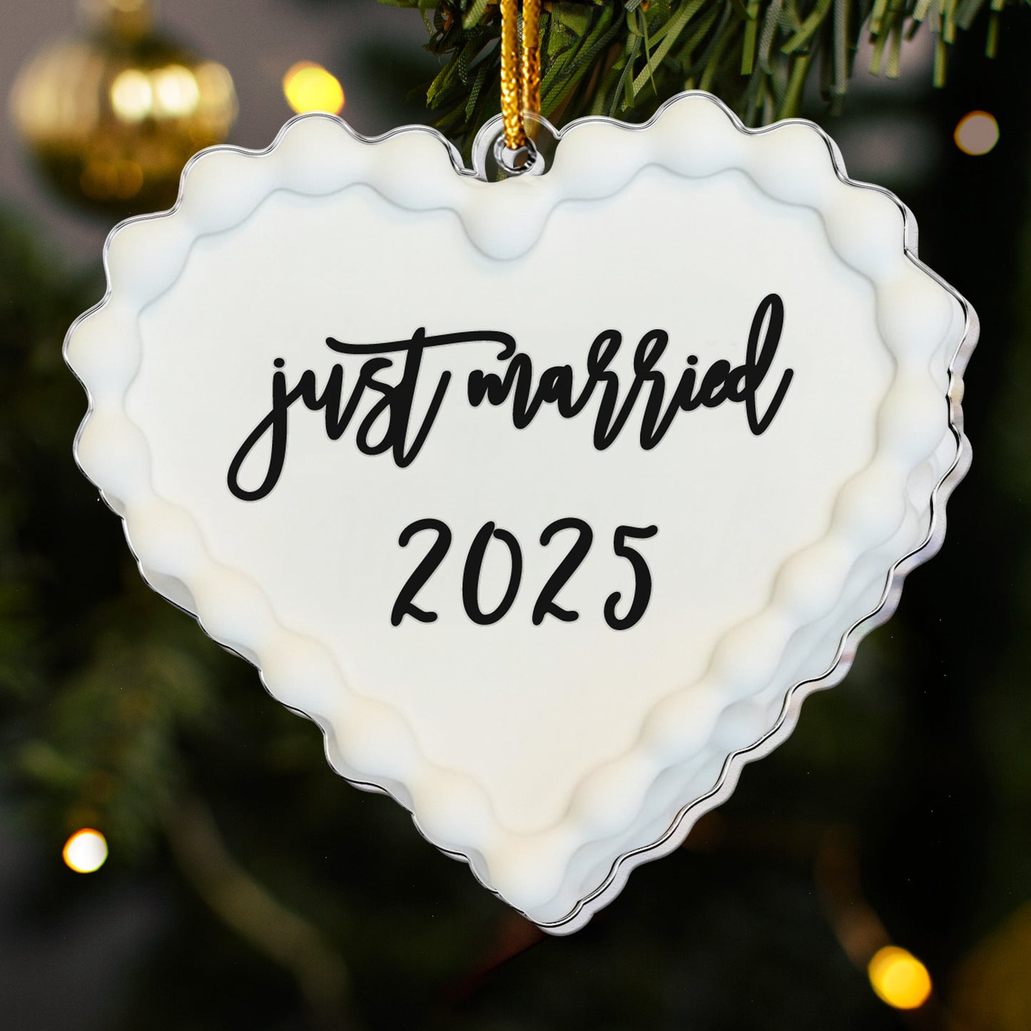 Just Married Our First Christmas - Acrylic Ornament