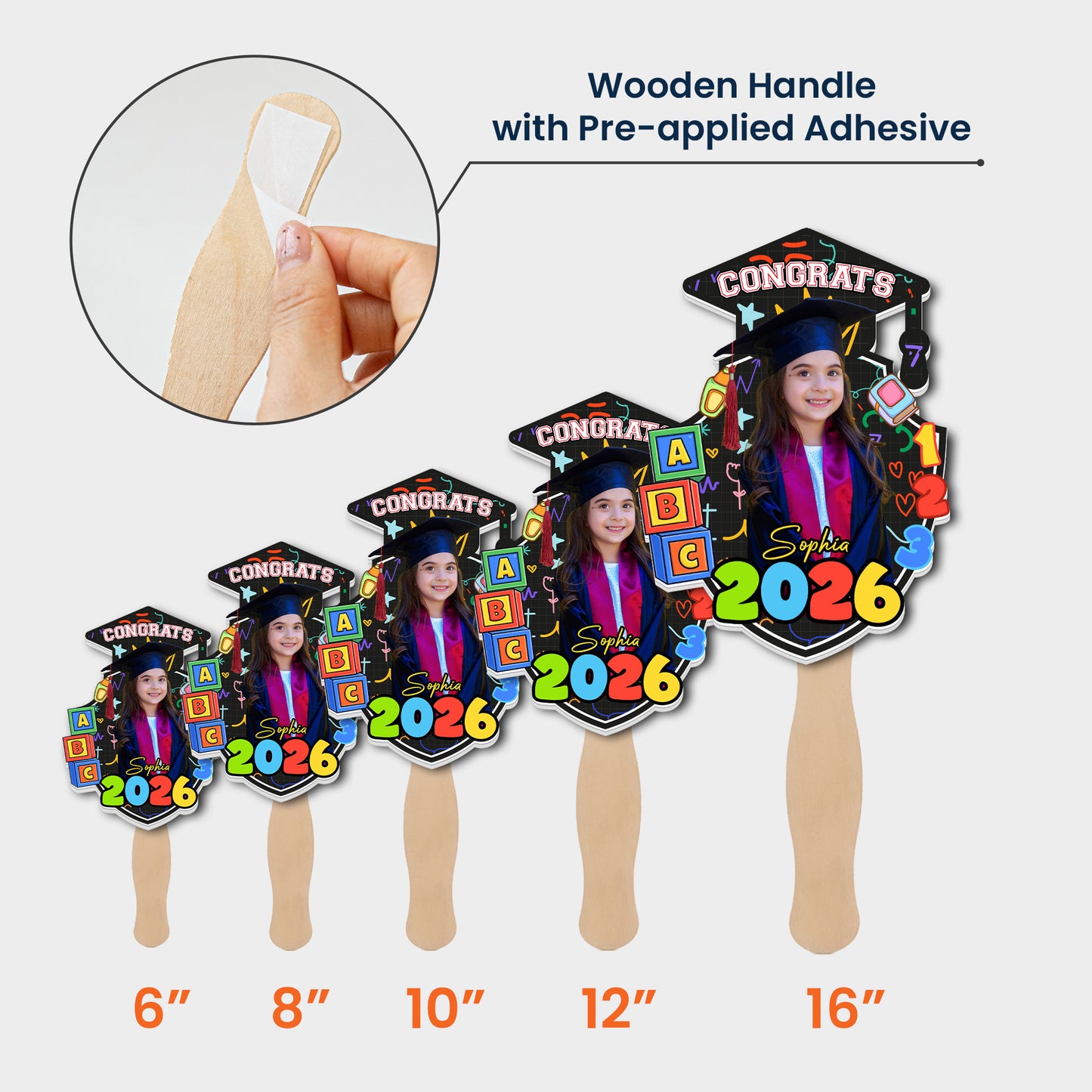 Kindergarten Preschool Graduation - Personalized Graduation Fan