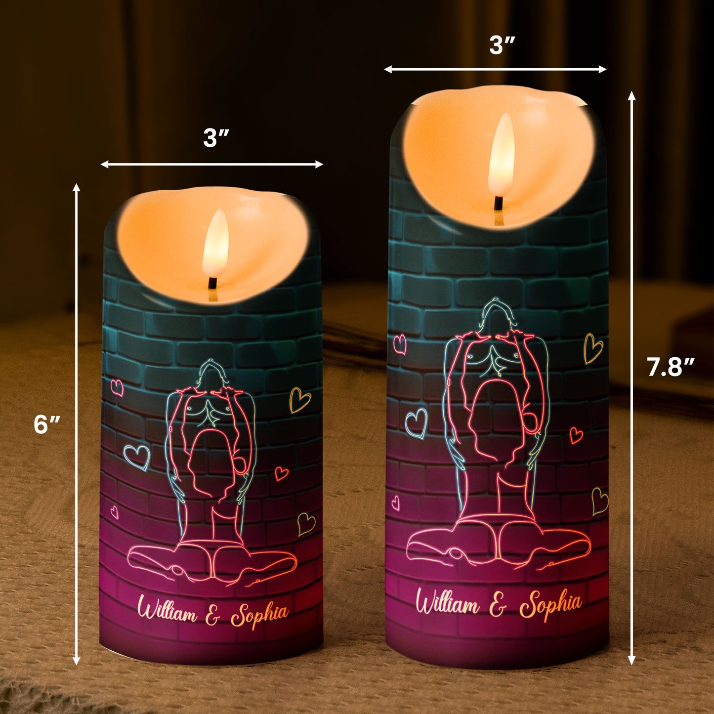 Light When You Want Me BJ - Naughty Gifts For Couples - Personalized LED Candle