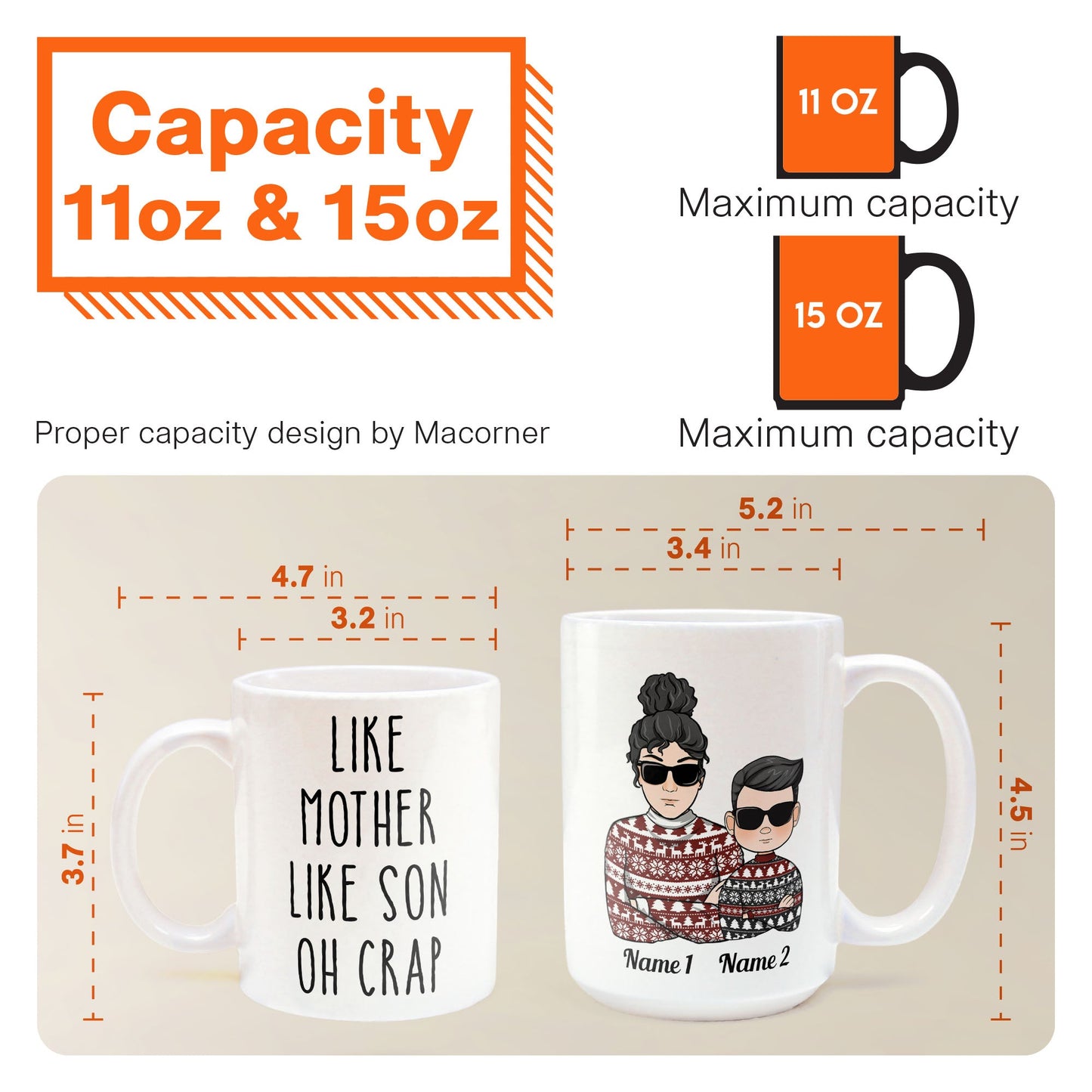Like Mother Like Son Oh Crap - Personalized Mug