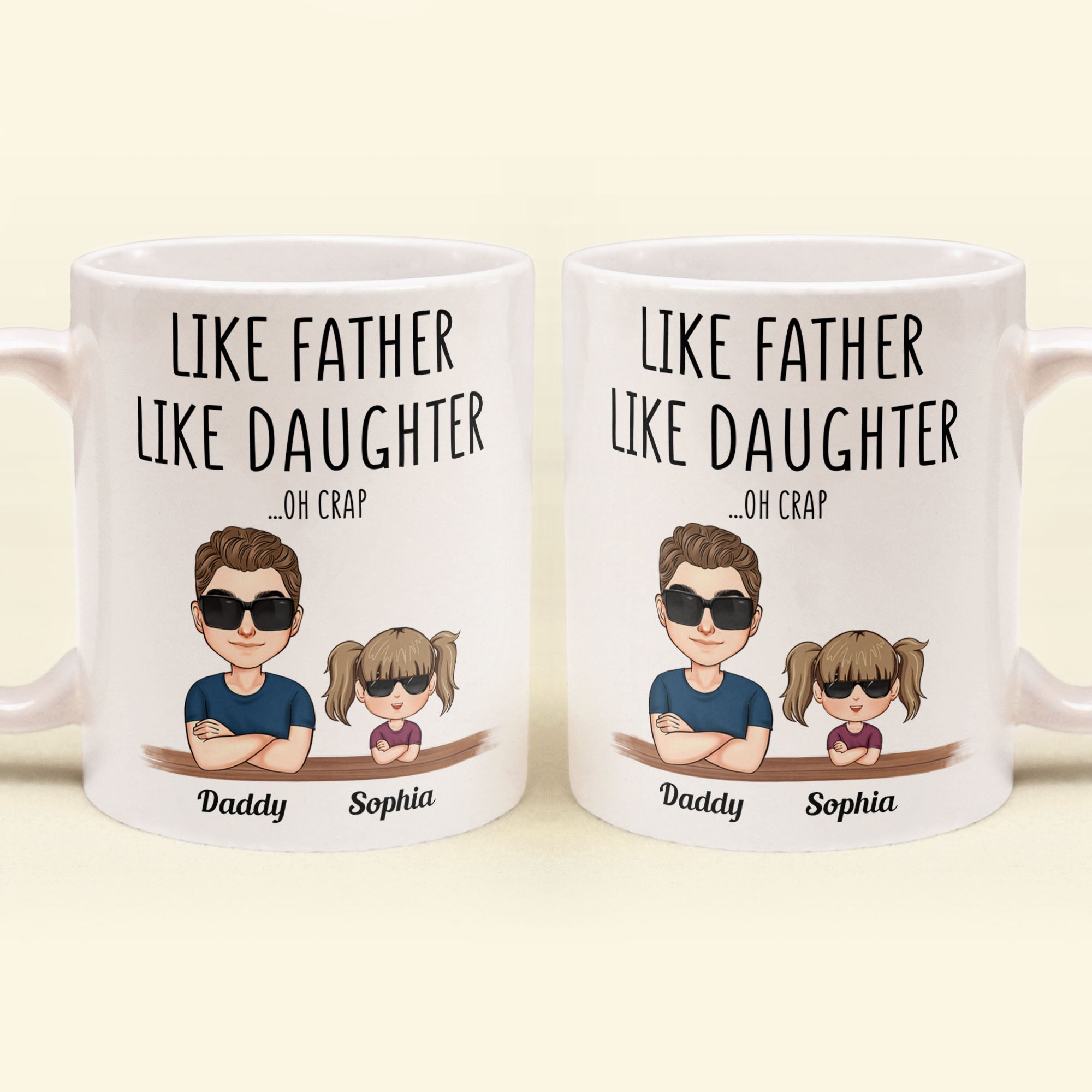 Like Father Like Daughter Oh Crap - Personalized Mug – Macorner