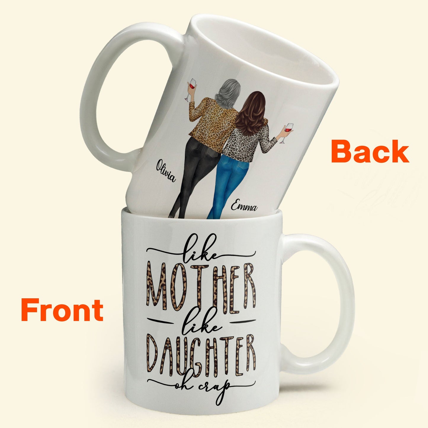 Like Mom Like Daughter Oh Crap - Personalized Mug