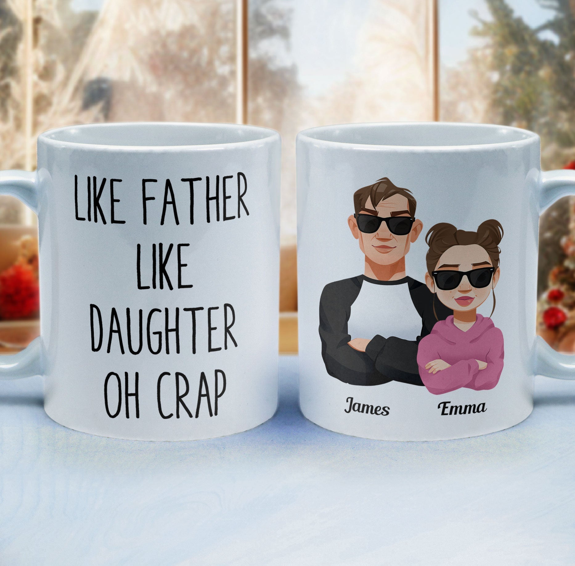 Like Father Like Daughter Oh Crap - Personalized Mug – Macorner