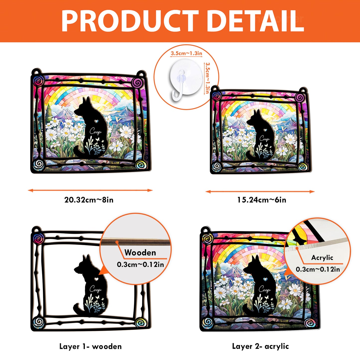 Loss Of Dog In Loving Memory - Personalized Window Hanging Suncatcher Ornament