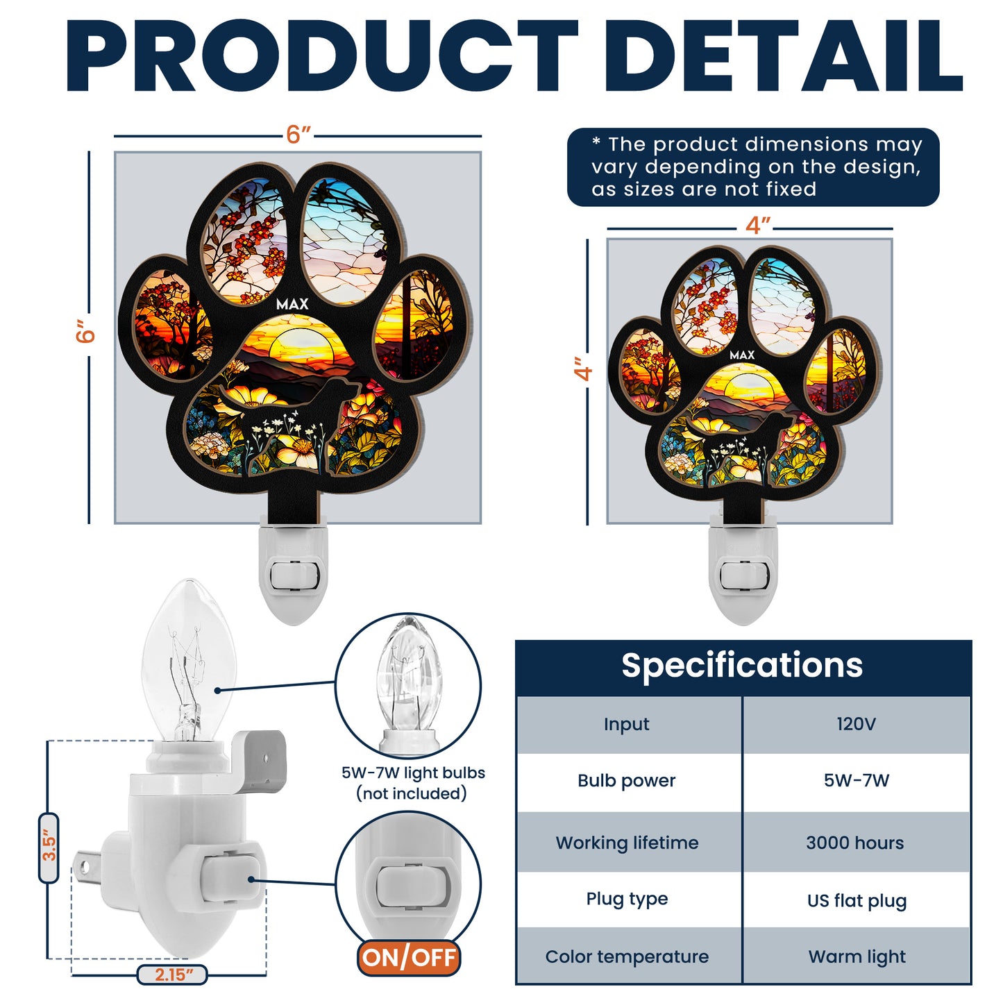 Loss Of Dog Memorial Gift For Dog Lovers - Personalized Wood And Acrylic Night Light