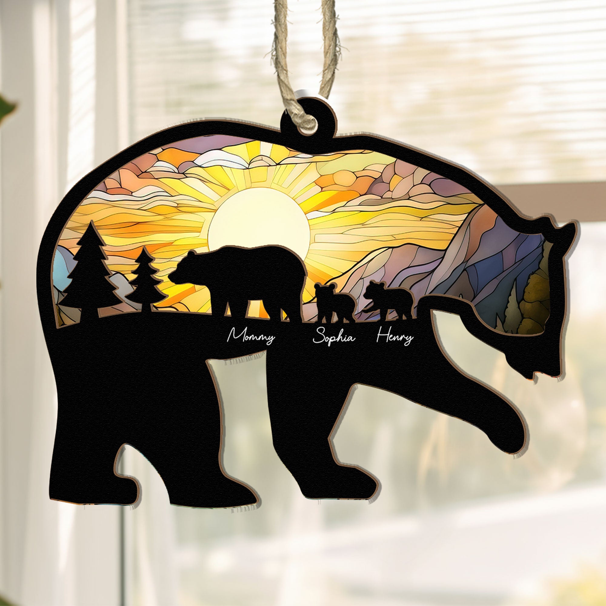 Mama Bear - Personalized Suncatcher Ornament – Macorner