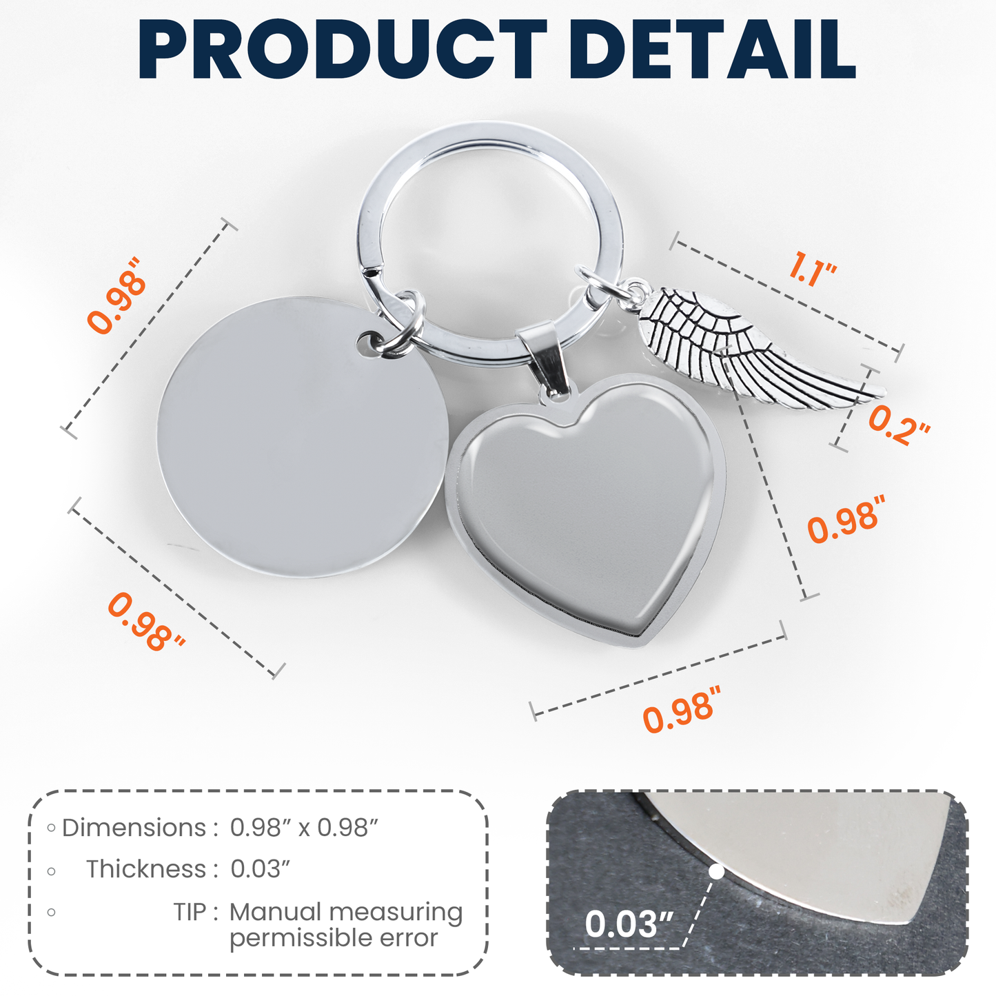 I Have A Guardian Angel In Heaven Memorial Gift - Personalized Photo Keychain