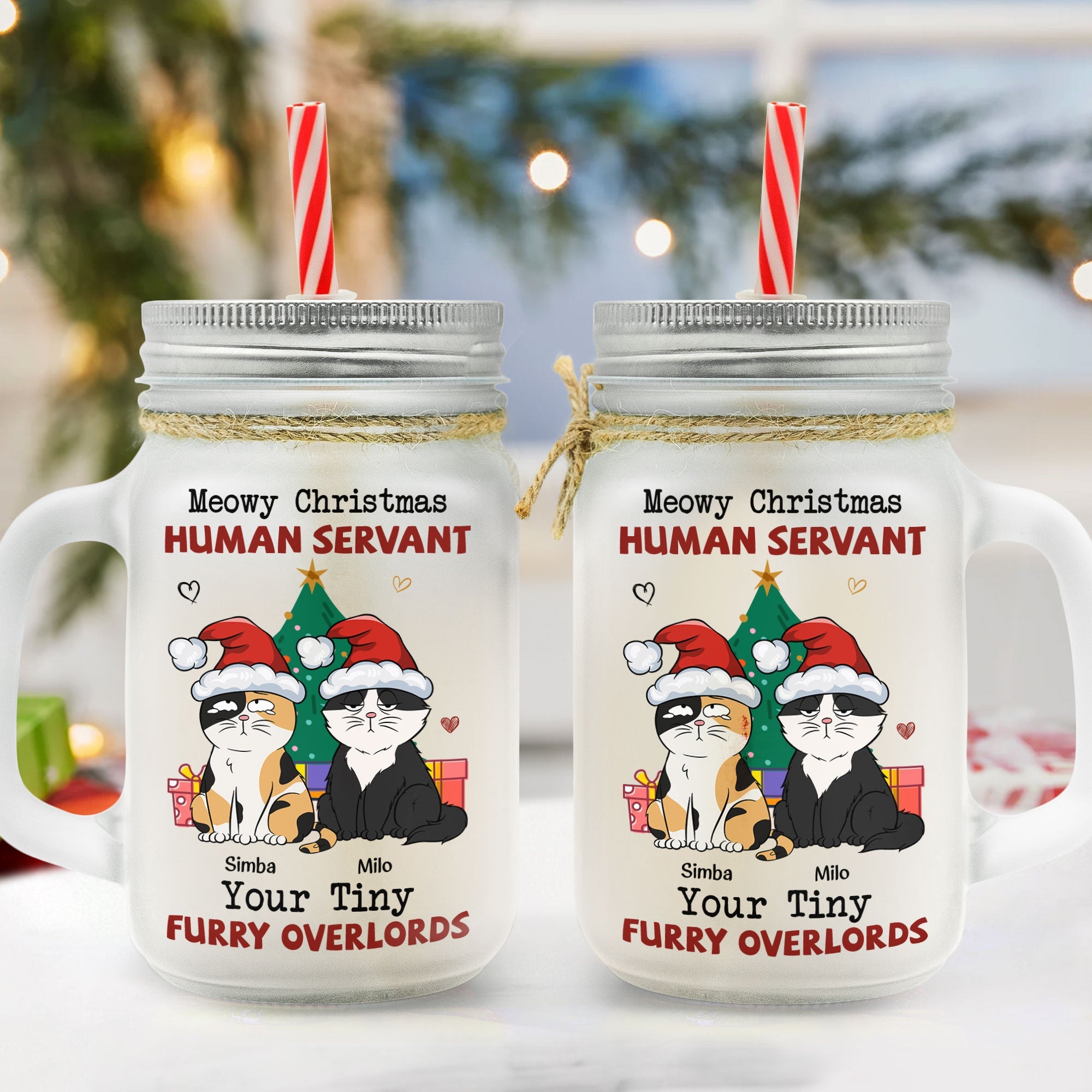 Meowy Christmas, Human Servant - Personalized 40oz Tumbler With Straw –  Macorner