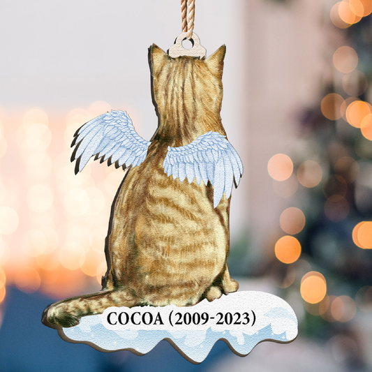 Missing My Cat - Personalized Wooden Ornament