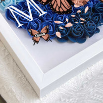 Mom - Butterfly Version - Personalized Flower Shadow Box