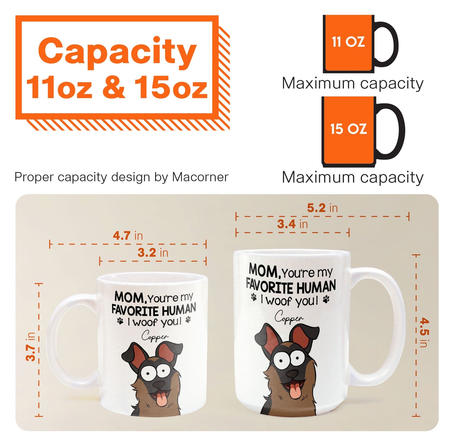 Mom Dad We Woof You - Personalized Mug