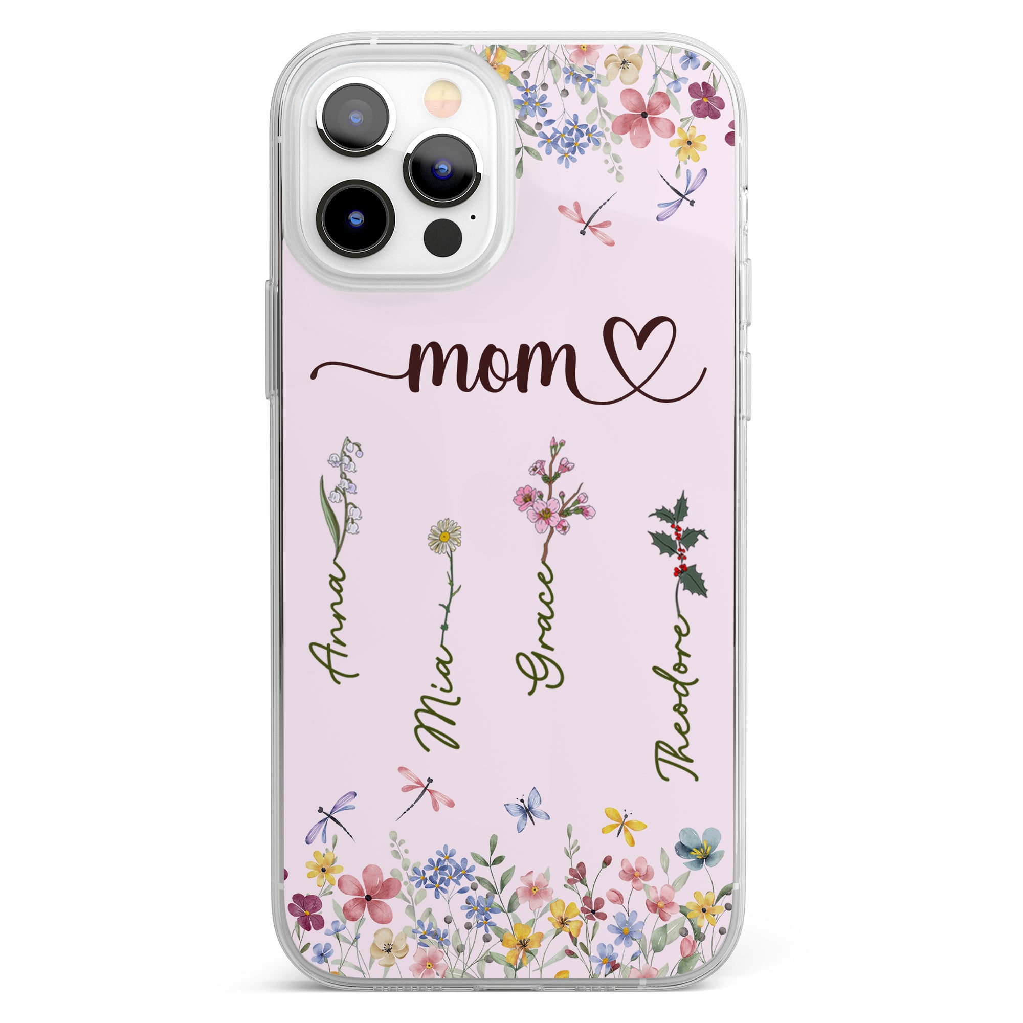 Mom Grandma Custom Birth Flower Kid Name
