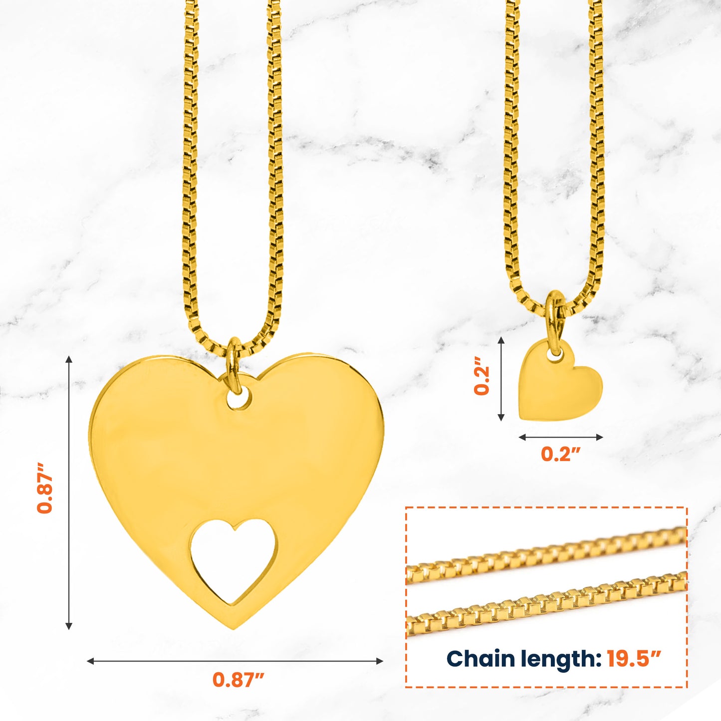 Mother & Daughter Forever Linked Together - Personalized Puzzle Heart Necklace Set