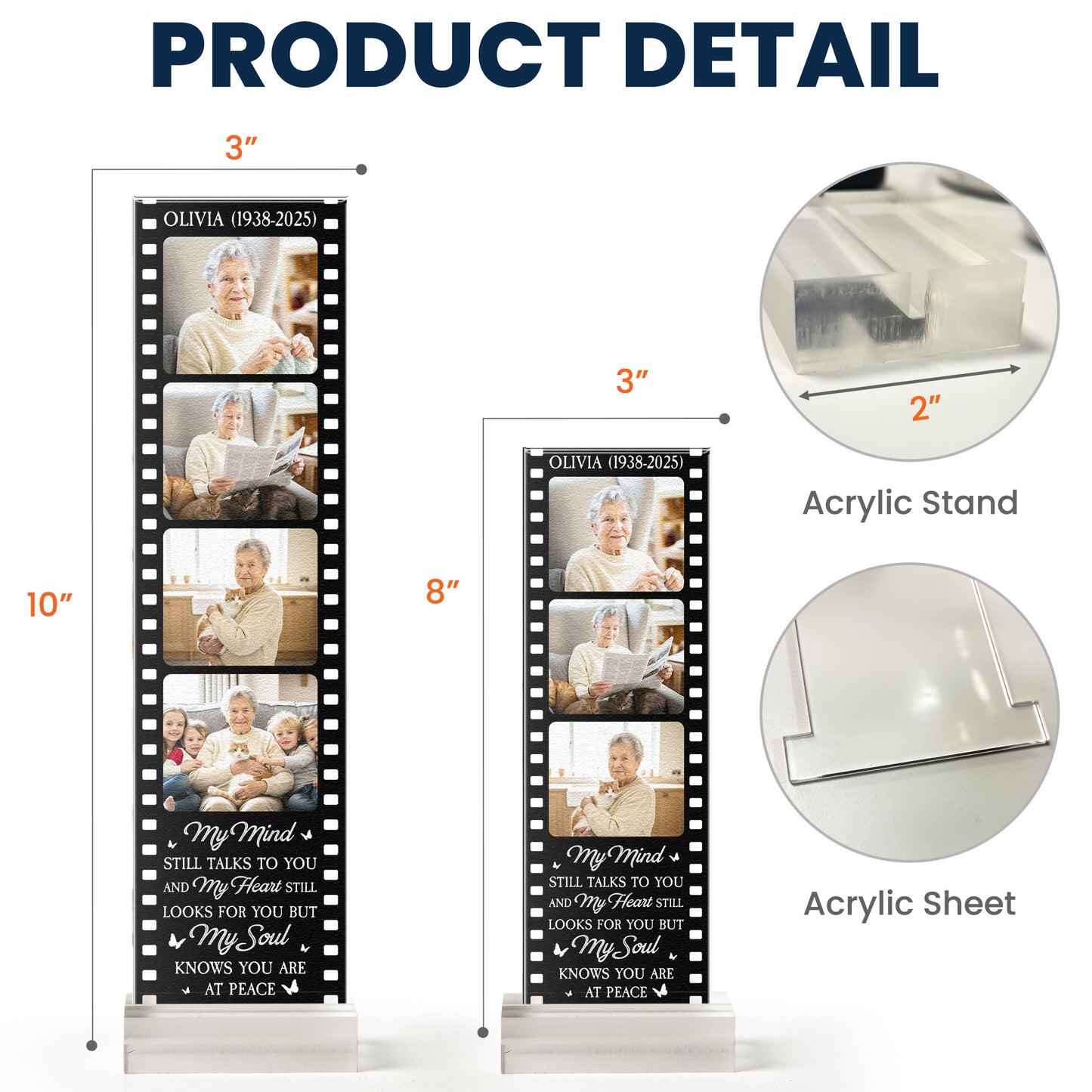 My Mind Still Talks To You - Custom Acrylic Photo Film Strip