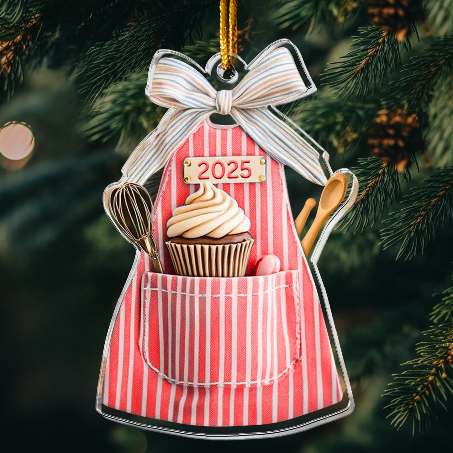 2D Flated Baker Christmas Gifts - Acrylic Ornament
