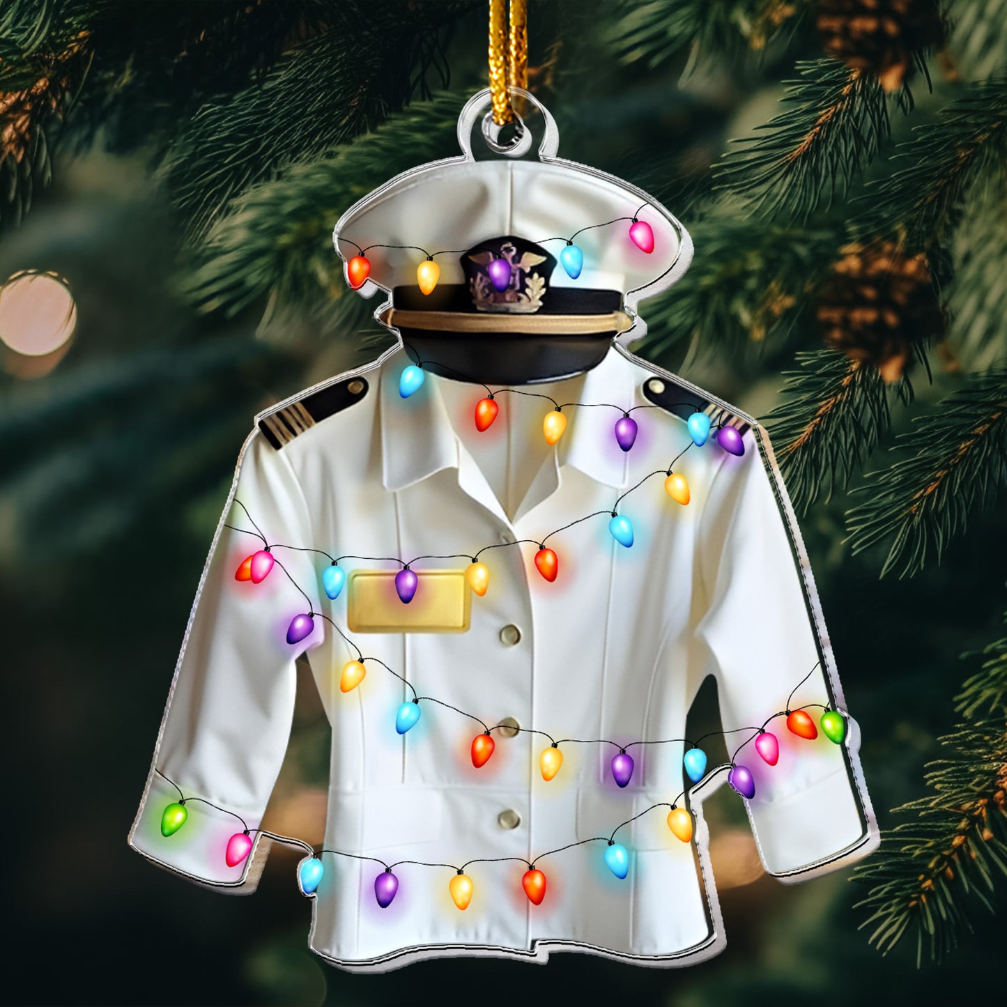 Pilot Uniform Aviation Gift 2D Flat - Acrylic Ornament