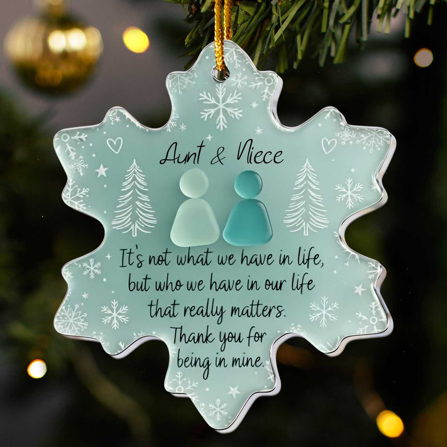 Thank You For Being In Mine 2D Flat Snowflake - Acrylic Ornament