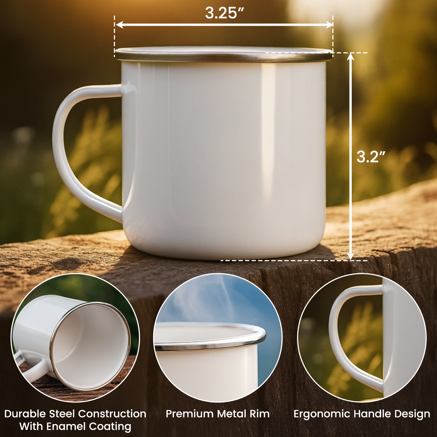 Never Too Far To Drink Together Crew Gift For Friends - Personalized Enamel Mug