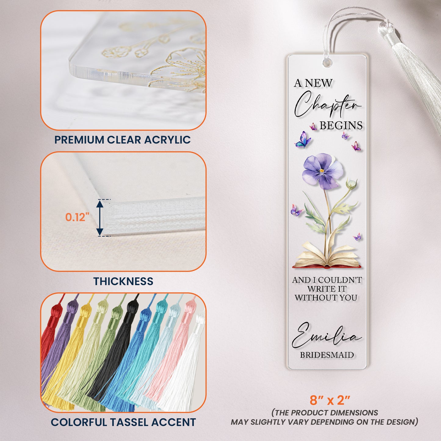New-Chapter-Begins-Custom-Birth-Flower-&-Name-Wedding-Gift-For-Bridesmaid-Personalized-Bookmark-5