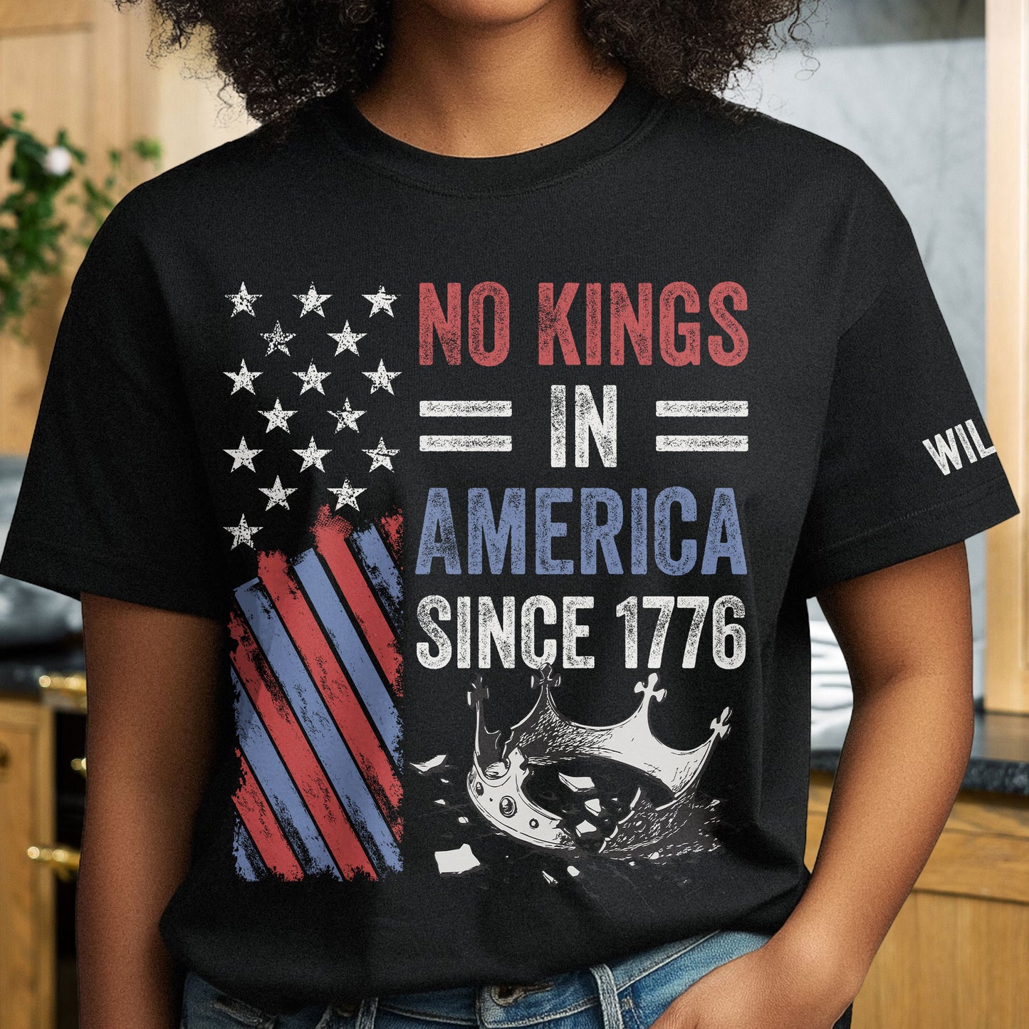No Kings In America 4Th Of July - Personalized Shirt