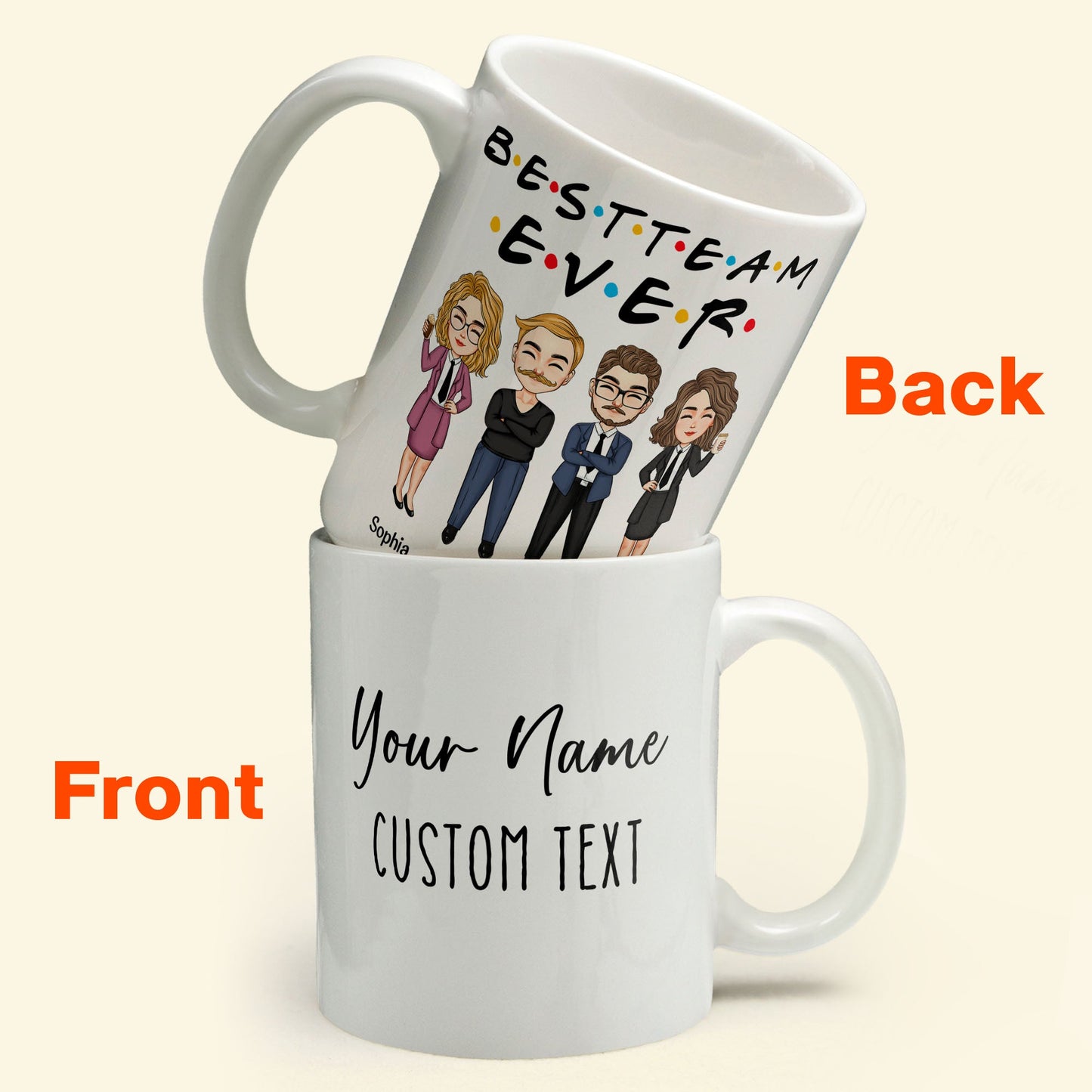 Office Squad New Version - Personalized Mug - Birthday, Retirement, Promotion, Leaving Gift For Colleagues, Employees, Staffs, Direct Reports