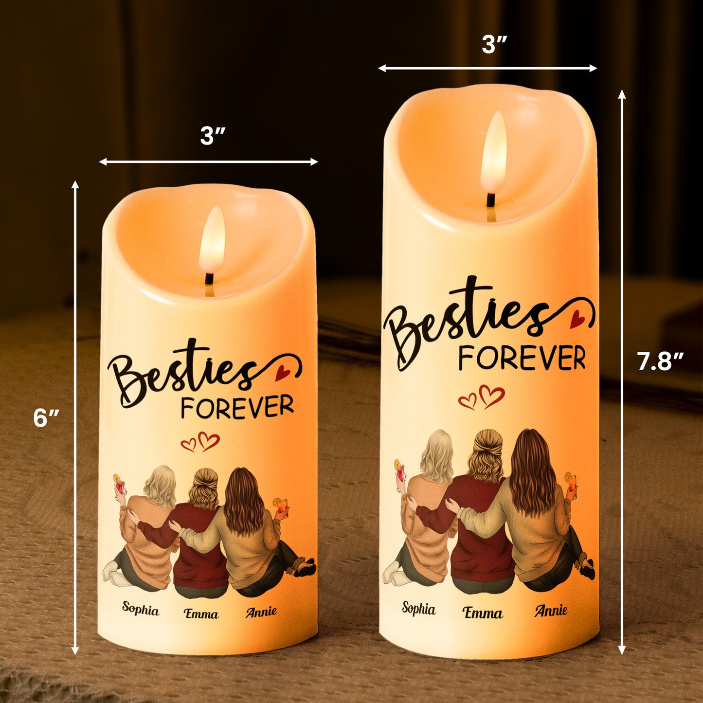 Our Laughs Are Limitless Our Memories Are Countless - Personalized LED Candle