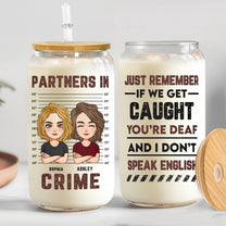 Partner In Crime - Personalized Clear Glass Cup