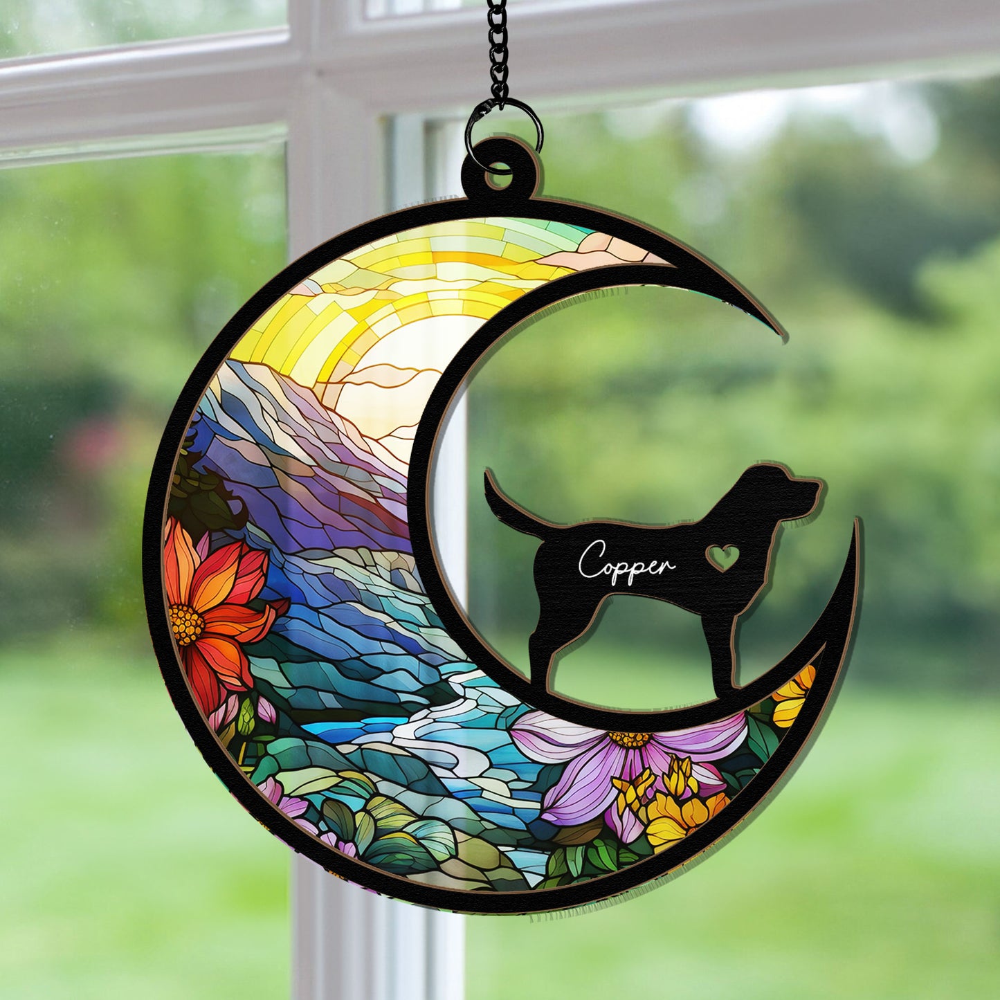 Pet Loss - Personalized Window Hanging Suncatcher Ornament