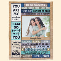 I Love You To The Moon & Back - Personalized Photo Blanket