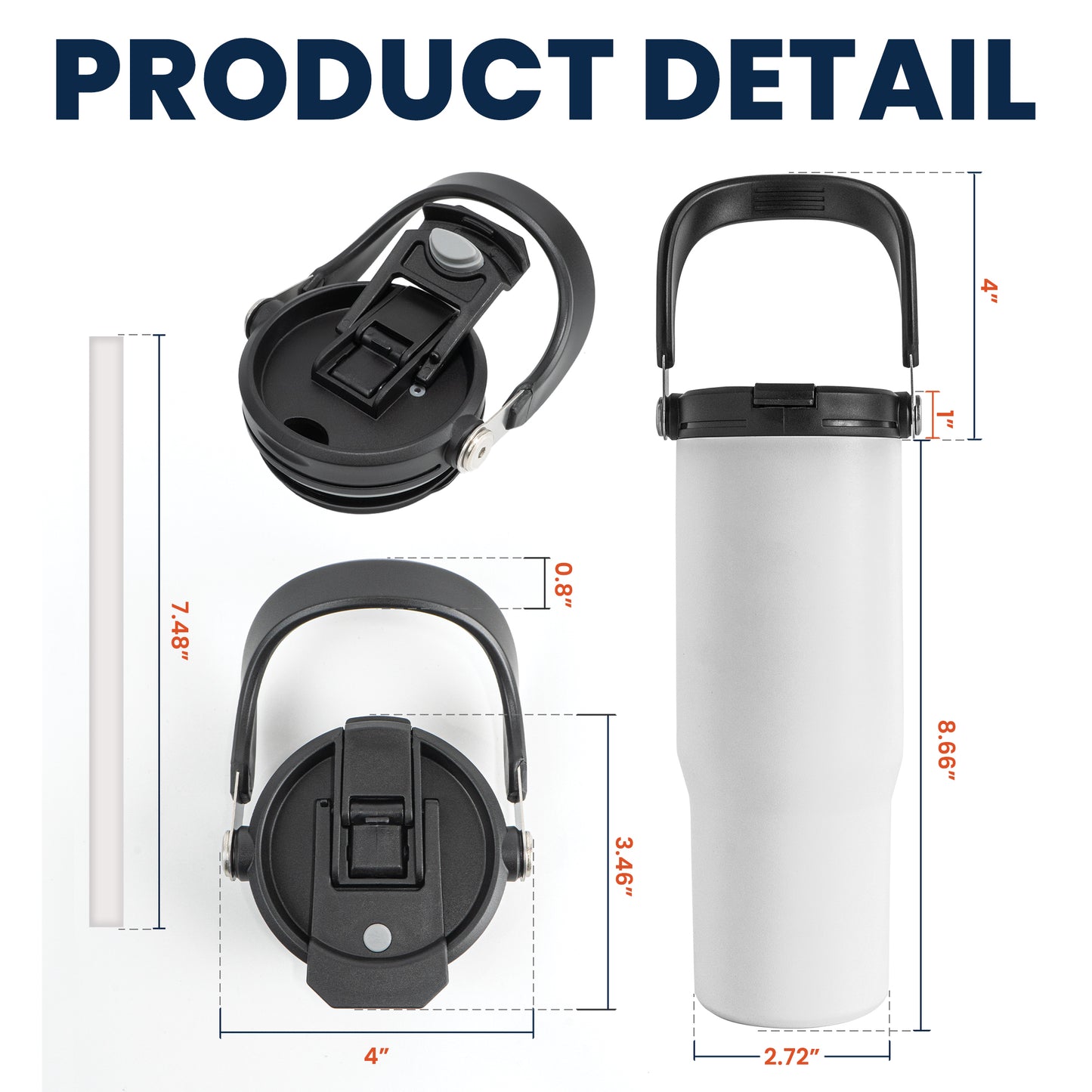 Father's Day Gift For Best Dad Ever - Personalized 30oz Tumbler With Handle