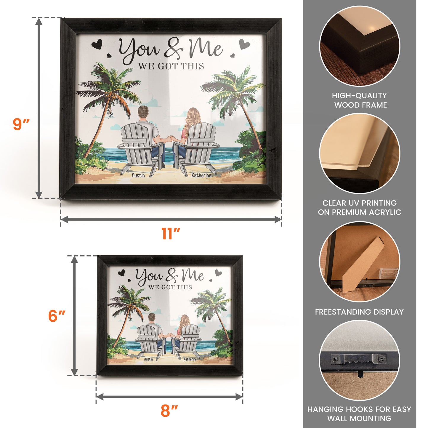 You & Me We Got This - Personalized LED Shadow Box