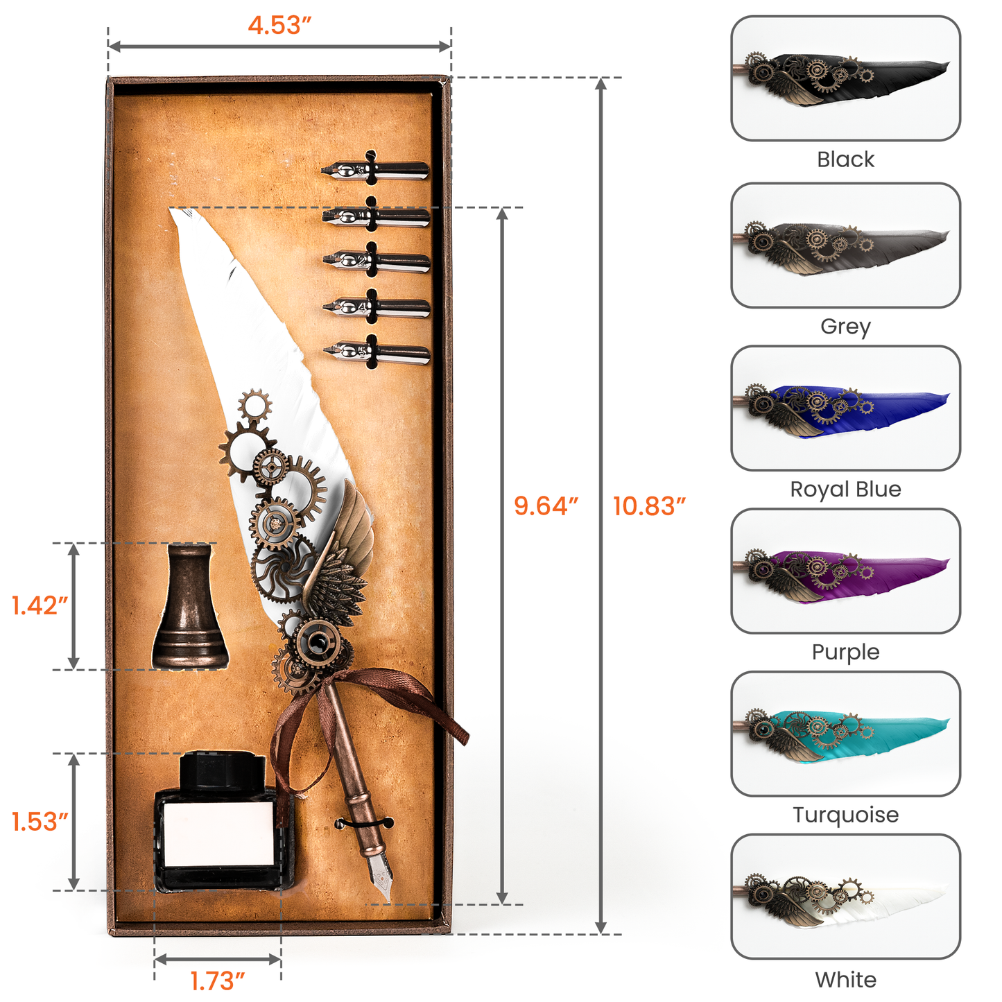 There's A Little Witch In All Of Us - Feather Pen Set With Custom Card