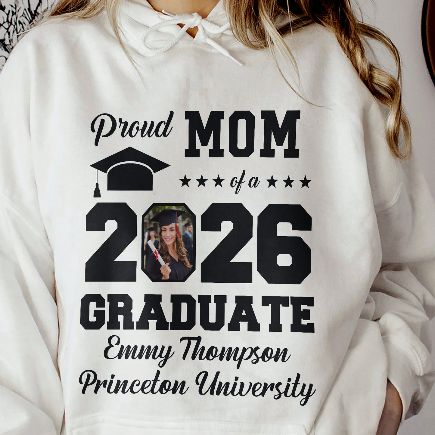 Proud Mom Of A Graduate - Personalized Photo Shirt