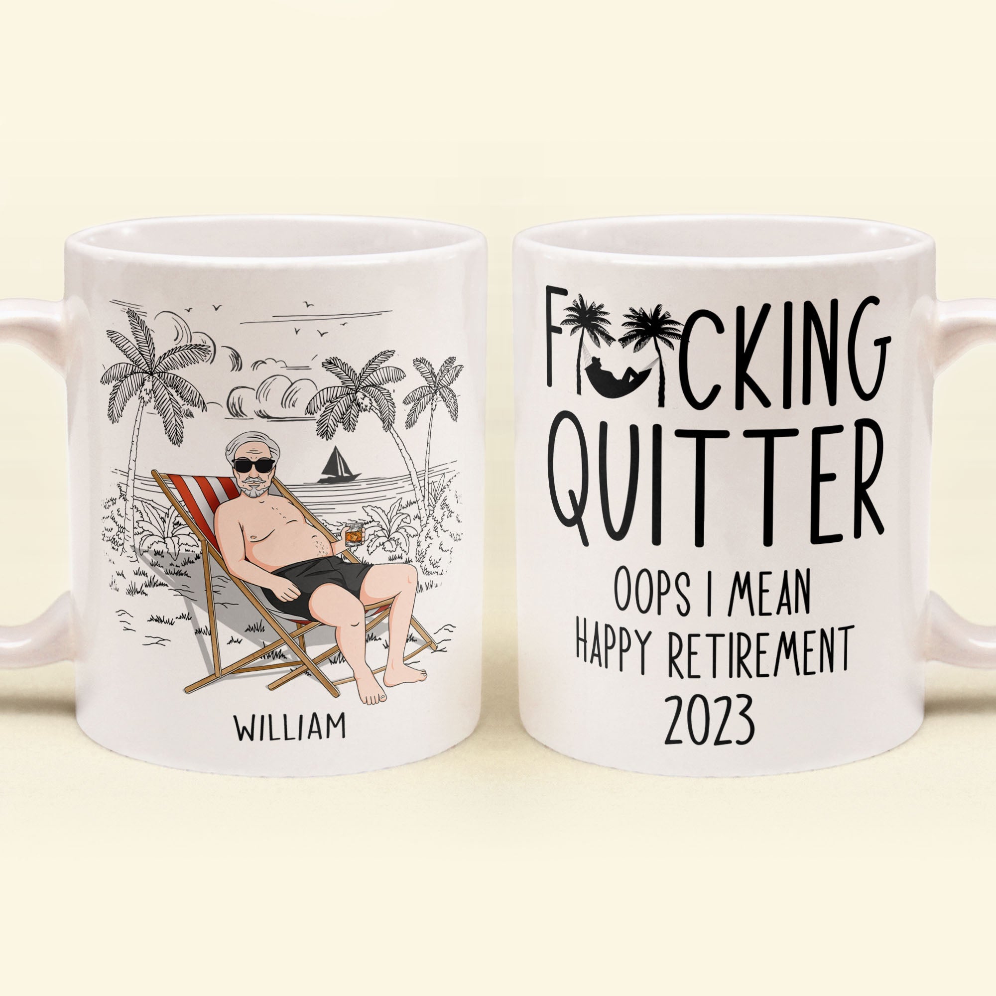 I'm Retired Personalized 30 oz. Oversized Coffee Mug