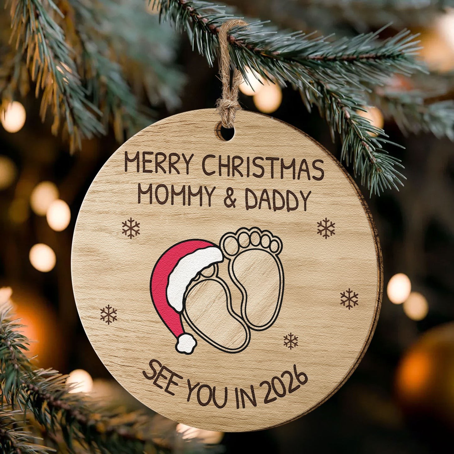 See You In 2026 - Personalized Wooden Ornament